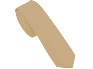 Cream Satin Skinny Tie