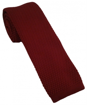 Dark Red Knitted Tie Dark Red Knitted Tie