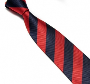 Red and Navy Striped Club Tie Red and Navy Striped Club Tie