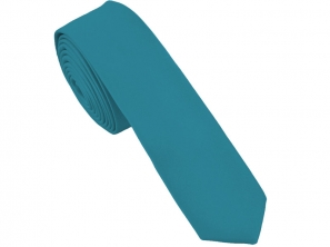 Teal Satin Skinny Tie Teal Satin Skinny Tie