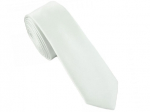 White Satin Skinny Tie White Satin Skinny Tie