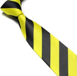 Yellow and Black Striped Club Tie Yellow and Black Striped Club Tie