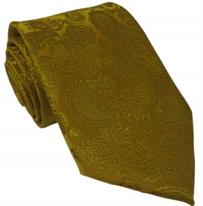 Gold Paisley Silk Tie